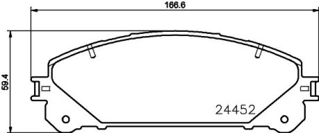 Колодки тормозные дисковые передні Strong Ceramic Lexus RX 350, 450 (08-)/Lexus NX 200t, 300h (14-)/RAV-4 2.0 (15-) NISSHINBO NP1109SC (фото 1)