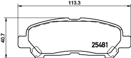 Колодки тормозные дисковые задні Toyota Highlander 2.7, 3.5 (09-) NISSHINBO NP1122