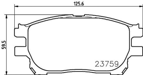 Колодки тормозные дисковые передні Toyota Previa 2.0, 2.4 (00-06) NISSHINBO NP1123 (фото 1)