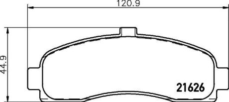 Колодки тормозные дисковые передні Nissan Micra II 1.0, 1.3, 1.5 (92-03) NISSHINBO NP2067 (фото 1)