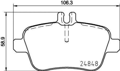 Колодки тормозные дисковые задні Infiniti Q30 (15-) NISSHINBO NP2079