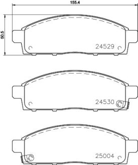 Колодки тормозные дисковые передние Strong Ceramic Mitsubishi L200 2.5 (05-) NISSHINBO NP3016SC (фото 1)