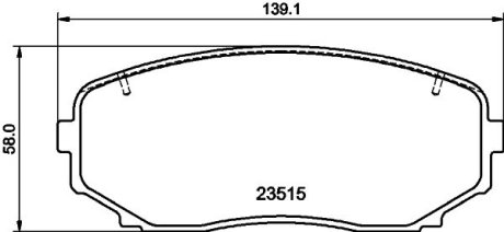 Колодки тормозные дисковые передні Mitsubishi Pajero Sport III KS_ (15-) NISSHINBO NP3037SC