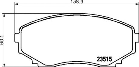 Колодки тормозные дисковые передні Mazda MPV 2.0, 2.5, 3.0 (99-06) NISSHINBO NP5012 (фото 1)