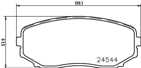 Колодки тормозные дисковые передні Mazda CX-7, CX-9 2.2, 2.3, 3.5, 3.7 (06-) NISSHINBO NP5015 (фото 1)
