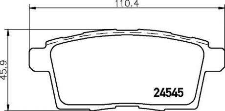 Колодки тормозные дисковые задні Mazda CX-7, CX-9 2.2, 2.3, 3.7 (07-) NISSHINBO NP5024