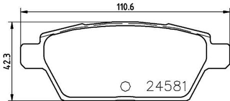 Колодки тормозные дисковые задні Mazda 6 2.3, 3.7 (05-) NISSHINBO NP5026