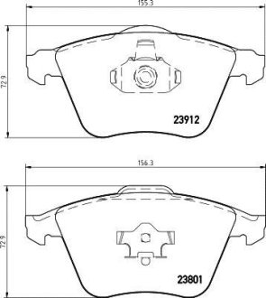 Колодки тормозные дисковые передні Mazda 3, 5 1.4, 1.6, 1.8, 2.0 (04-) NISSHINBO NP5033