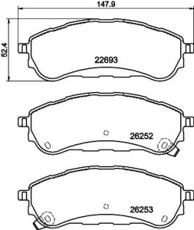 Колодки тормозные дисковые передні/задні Ford Ranger (11-) NISSHINBO NP5086