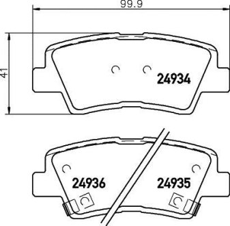 Гальмівні колодки HYUNDAI Sonata V \\2,0-3,3 \\04-10 NISSHINBO NP6022