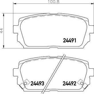 Колодки тормозные дисковые задние Kia Carens 1.6, 2.0 (06-) NISSHINBO NP6064 (фото 1)