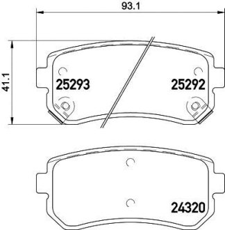 Гальмівні колодки HYUNDAI//KIA Accent/i20/i30/Cee\'d/Rio \'\'R \'\'05>> NISSHINBO NP6069