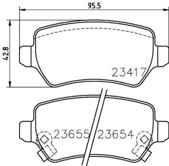 Колодки тормозные дисковые задні Kia Ceed 1.4, 1.6 (12-) NISSHINBO NP6101