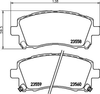 Колодки тормозные дисковые передні Subaru Outback (BL, BP) (03-10) NISSHINBO NP7000
