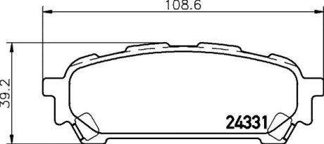 Колодки тормозные дисковые задні Subaru Forester, Impreza 2.0, 2.2, 2.5 (02-) NISSHINBO NP7009 (фото 1)