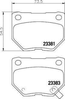 Колодки тормозные дисковые задні Subaru Impreza 2.0, 2.5 (00-07) NISSHINBO NP7011