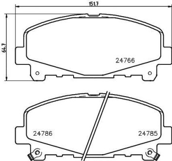 Колодки тормозные дисковые передні Honda Accord VIII 2.0, 2.4 універсал (08-) NISSHINBO NP8035 (фото 1)