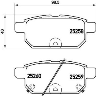 Колодки тормозные дисковые задні Suzuki Swift 1.2, SX-4 1.6 (10-) NISSHINBO NP9016 (фото 1)