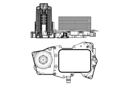 Радиатор масляний з корпусом масляного фільтра NRF 31827
