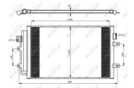 Радиатор кондиціонера NRF 350083