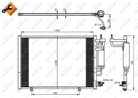 Радиатор кондиціонера NRF 350205