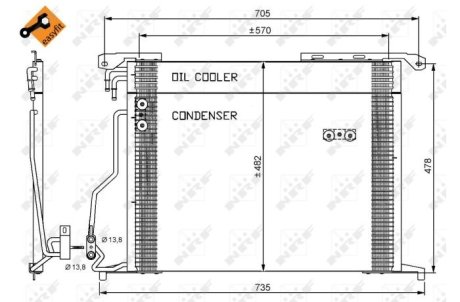 Радиатор кондиціонера NRF 35578 (фото 1)