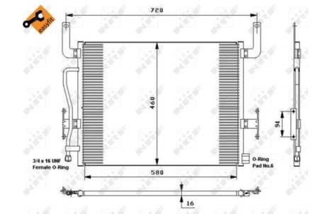 Радиатор кондиціонера NRF 35655