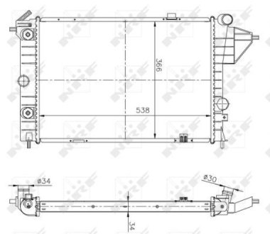 Радіатор охолодження двигуна OPEL VECTRA (вир-во) NRF 513508A