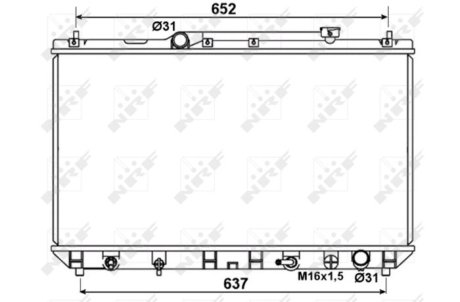 Радиатор охолодження двигуна NRF 53374