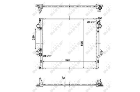 Радіатор системи охолодження двигуна NRF 56104 (фото 1)