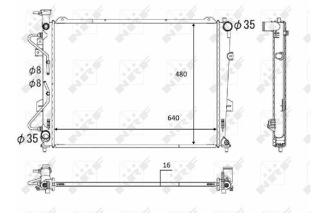 Радіатор NRF 58554