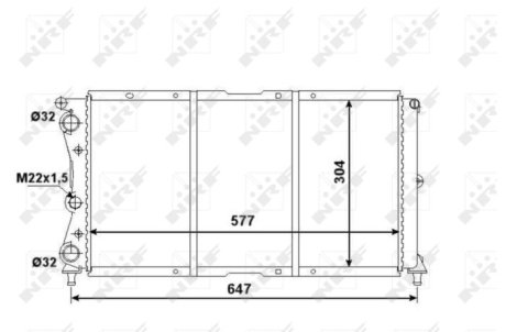 Радиатор охолоджування NRF 58955