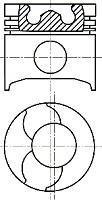 Поршень двигуна NURAL 87-502700-00