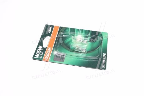 Лампа розжарювання W5W 12V 5W W2,1x9,5d Ultra Life (компл.) (вир-во) OSRAM 2825ULT02B