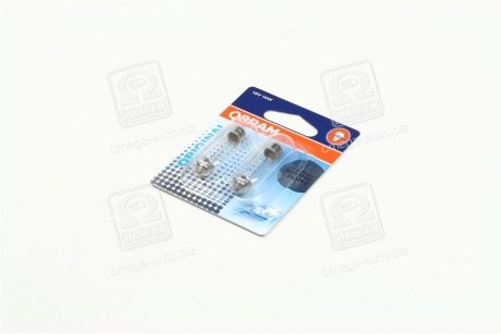 Лампа софітна допоможе. освітлення C10W 12V 10W SV8.5-8 (2 шт) blister (вир-во) OSRAM 641102B (фото 1)