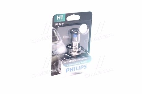 ЛАМПА розжарювання H1 X-tremeVision Pro150 (+150) 12V 55W P14,5s (вир-во) PHILIPS 12258XVPB1