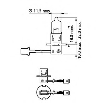 Автолампа Галогенова 100W PHILIPS 12455RAC1 (фото 1)