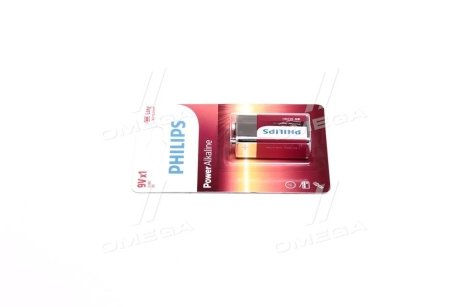 Батарейка 6LR61/ 9V Power Alkaline Blister 1шт (крона) (вир-во) PHILIPS 6LR61P1B/10