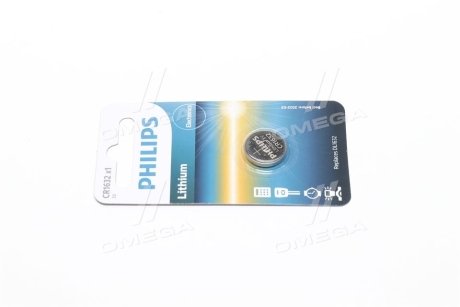 Батарейка CR1632 - 3.0V coin 1-blister (16.0x 3.2) - Lithium (вир-во) PHILIPS CR1632/00B (фото 1)