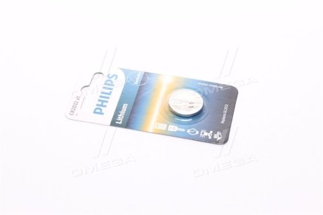 Батарейка CR2032 - 3.0V coin 1-blister (20.0 x 3.2) - Lithium (вир-во) PHILIPS CR2032/01B