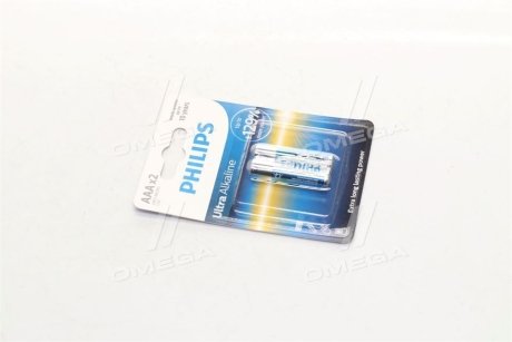 Батарейка LR03/AAA Ultra Alkaline Blister 2шт (вир-во) PHILIPS LR03E2B/10 (фото 1)