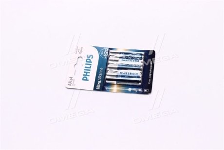 Батарейка LR6/AA Ultra Alkaline Blister 4шт (вир-во) PHILIPS LR6E4B/10 (фото 1)