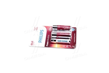 Батарейка LR6/AA Power Alkaline Blister 6шт (вир-во) PHILIPS LR6P6BP/10 (фото 1)