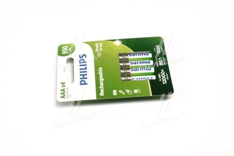 Акумулятор R03 / AAA MULTILIFE 950 mAh Blister 4шт (вир-во) PHILIPS R03B4A95/10