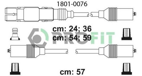 Комплект кабелів високовольтних PROFIT 18010076 (фото 1)