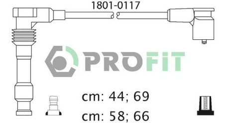 Комплект кабелів високовольтних PROFIT 18010117 (фото 1)