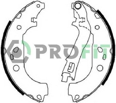 Колодки гальмівні барабанные PROFIT 50010676 (фото 1)