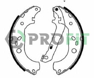 Колодки гальмівні барабанные PROFIT 50010687