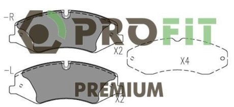 Колодки гальмівні дискові PROFIT 50054104