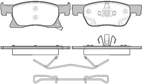 Колодки дисковые передні opel astra k 1.0 15> REMSA 168102 (фото 1)